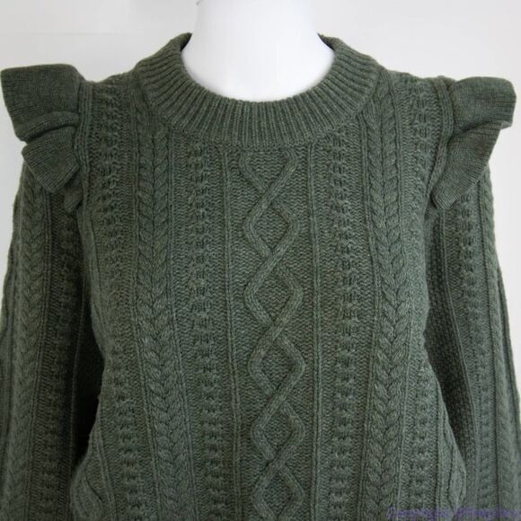 NEW Madewell Hollydene Ruffle-Shoulder Pullover Sweater, women's size XL - Picture 5 of 16